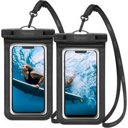 Spigen A601 Universal Waterproof Case Black [2 PACK]